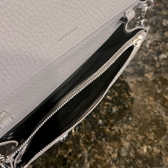 AllSaints Fetch Leather Chain Crossbody Bag - Picture 15 of 17